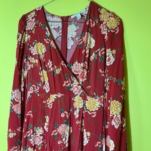 Cottagecore Floral Jumpsuit Maxi Dress